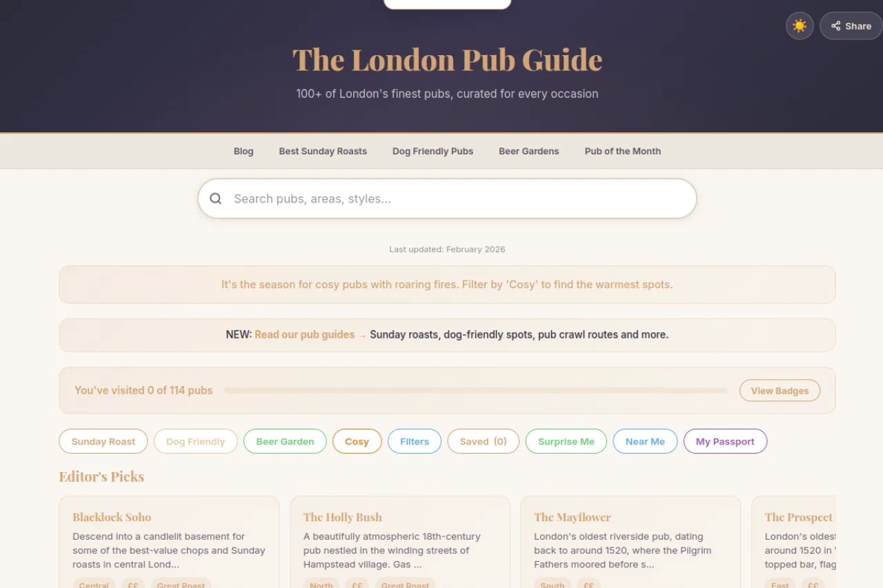 London Pub Guide