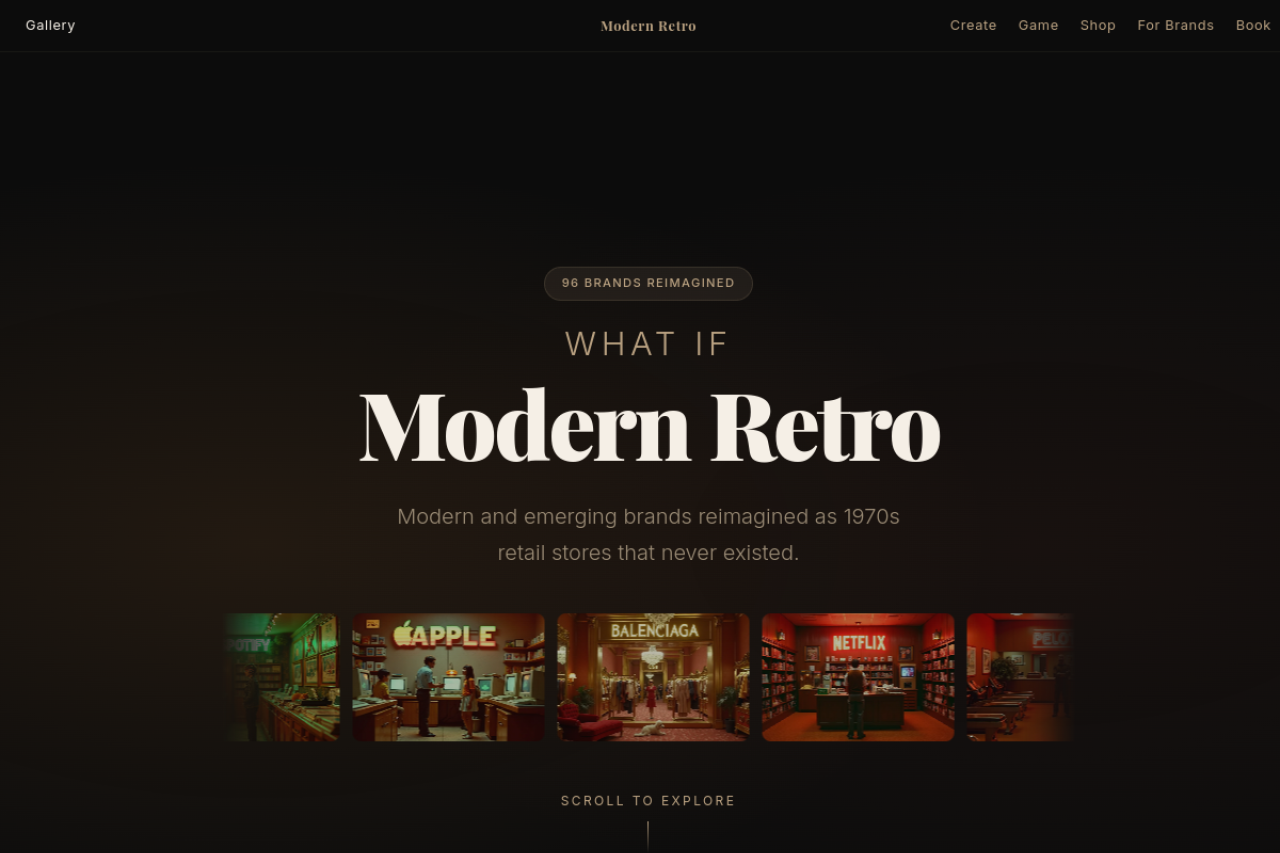 Modern Retro website screenshot