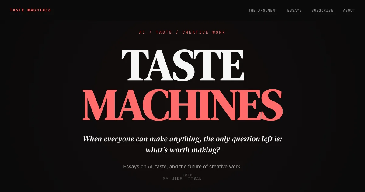Taste Machines