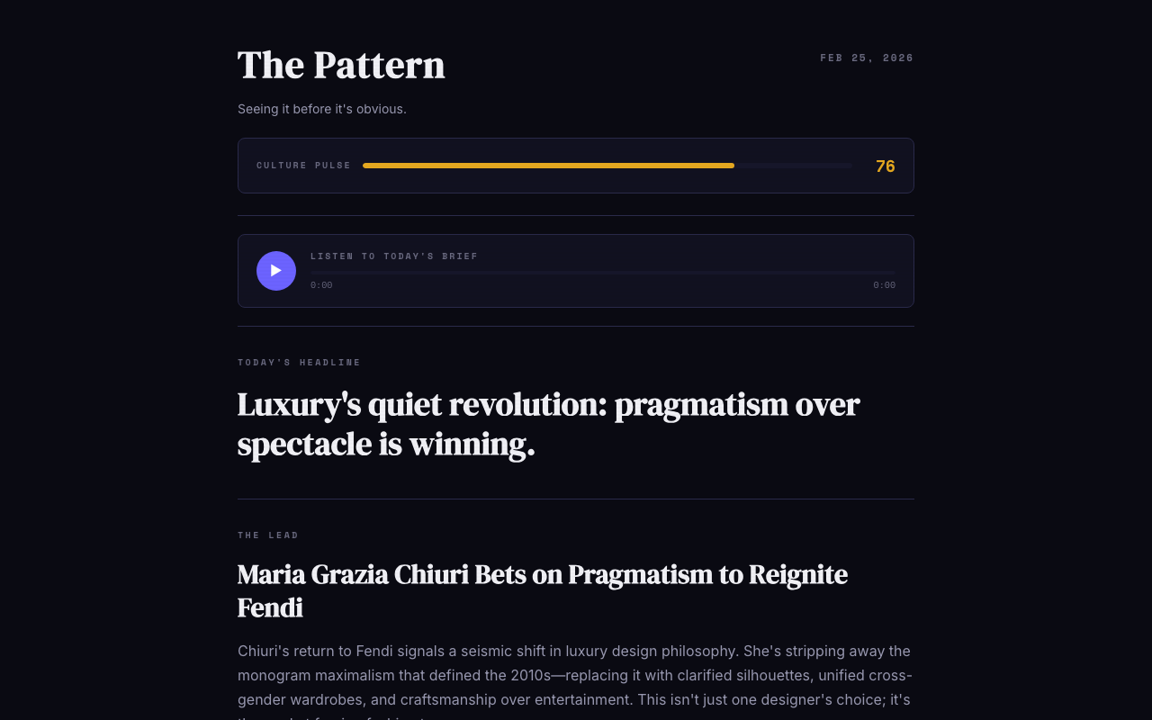 The Pattern website screenshot