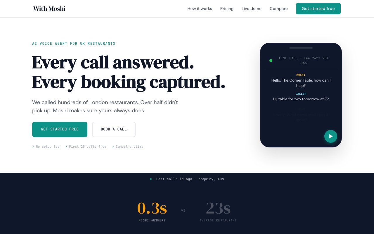 With Moshi website screenshot