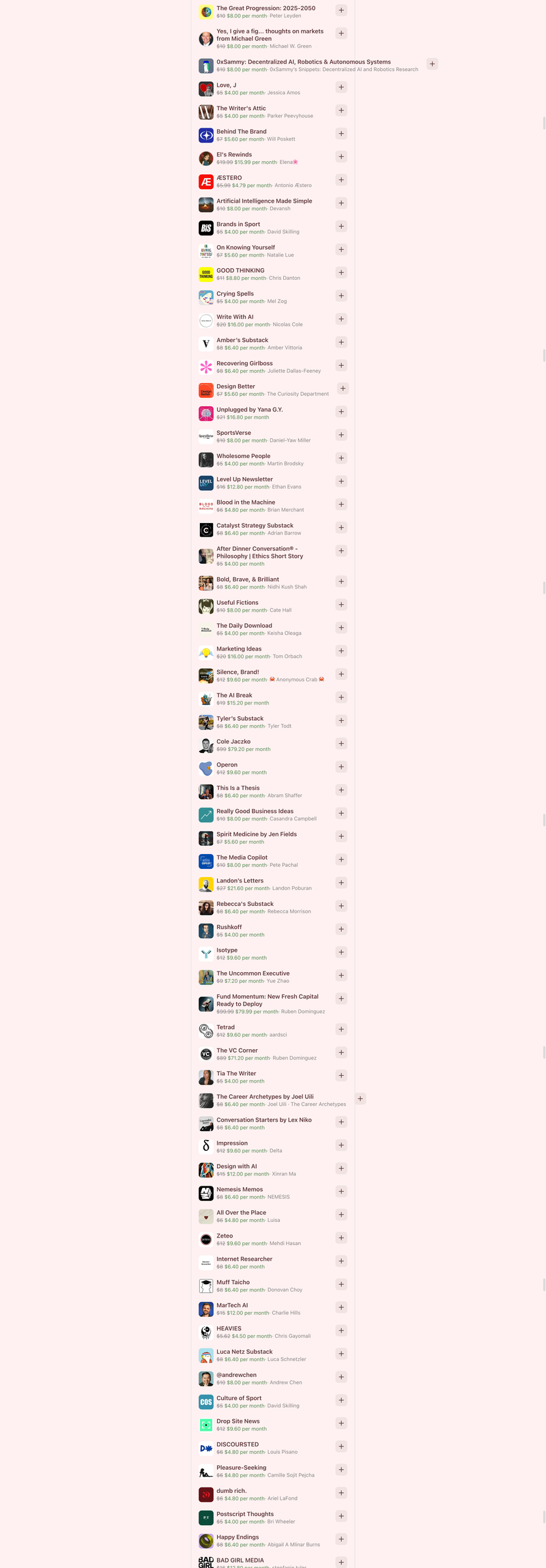 Substack discount list part 3