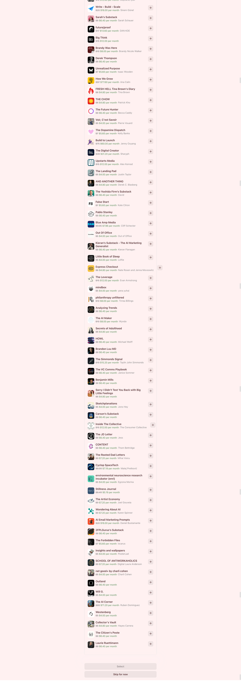 Substack discount list part 4