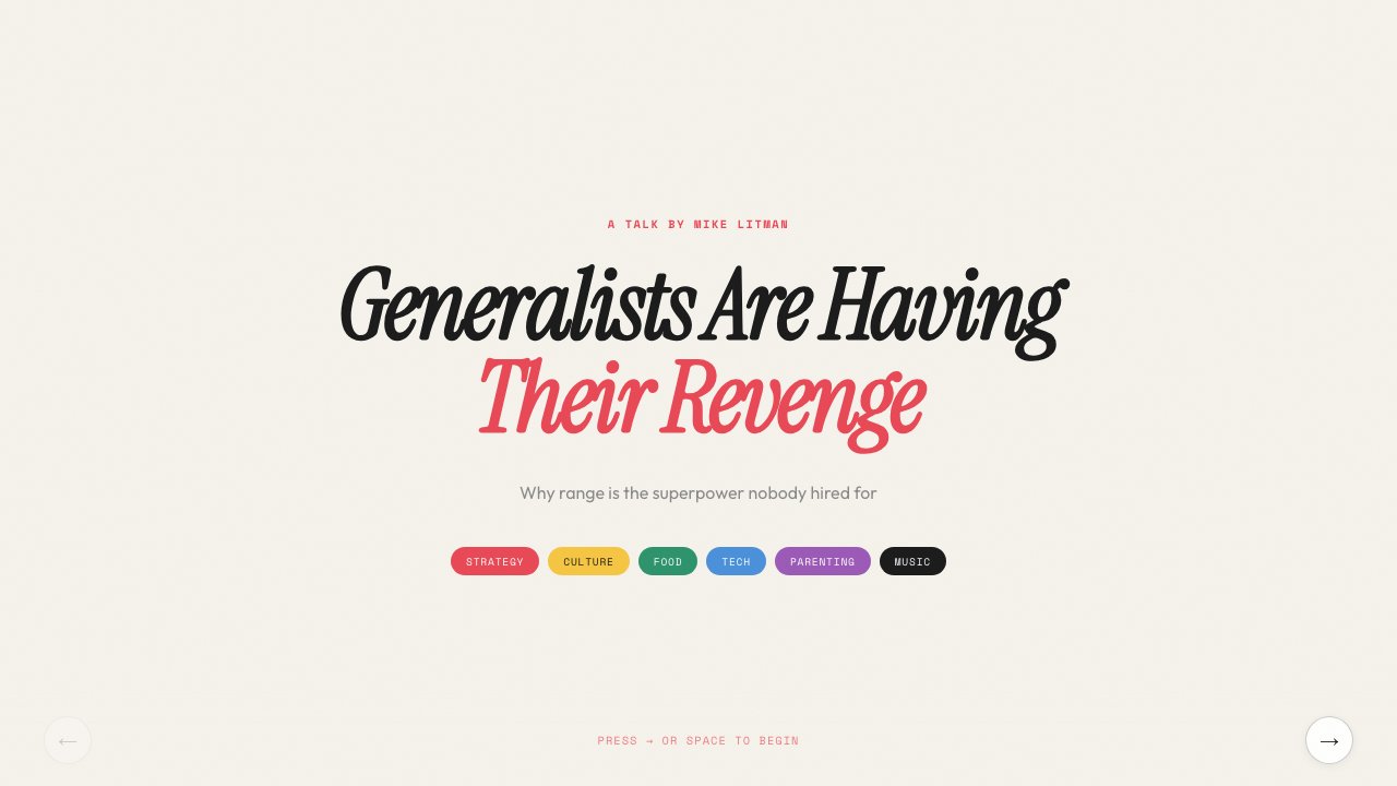 Generalists Are Having Their Revenge